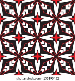 Abstract vector tiles, mosaic ornament, geometric seamless pattern