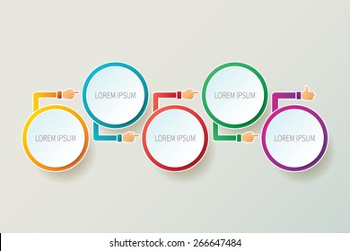 Abstract vector timeline infographic template in 3D style for layout workflow scheme, numbered options, chart or diagram