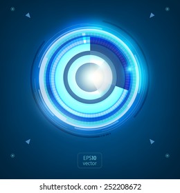 Abstract vector timer. Virtual timer. Modern style chronometer.