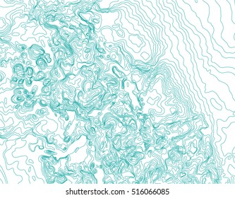 Abstract vector topographic map. Generated conceptual elevation map. Topographic map background concept