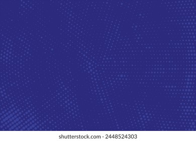 Abstract vector torn blue halftone background. Scrathed dotted texture element. Diagonal composition	