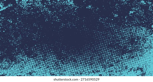 Onda de sonido de semitono azul desgarrado de Vector Abstractas. Elemento de textura punteada rayada.