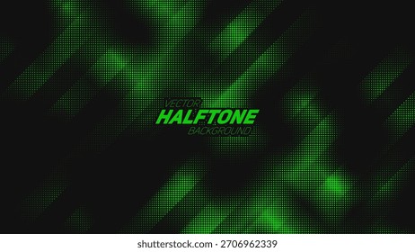Abstract vector torn green halftone background. Scrathed dotted texture element.