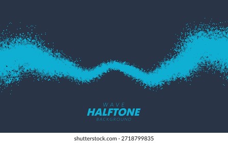 Onda de fluido de semitono desgarrado de Vector Abstractas. Textura dinámica ondulada punteada rayada del arte pop.