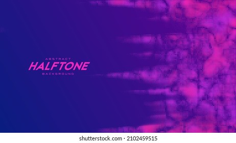 Abstract vector torn monochrome halftone background. Scrathed dotted texture element.