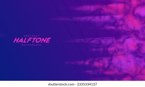 Abstract vector torn monochrome halftone background. Scratched dotted texture element.