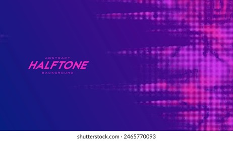 Abstract vector torn monochrome halftone background. Scrathed dotted texture element.