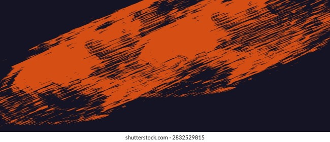 Abstract vector torn orange halftone sound wave. Scrathed dotted texture element.