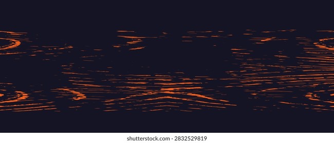 Abstract vector torn orange halftone sound wave. Scrathed dotted texture element.
