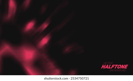 Abstractas Vector desgarrado fondo de semitono rojo. Elemento de textura punteada rayada.