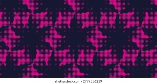 Abstract vector torn red halftone sound wave. Scrathed dotted texture element.