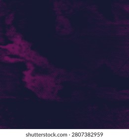 Abstract vector torn red halftone sound wave. Scrathed dotted texture element.