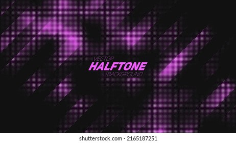 Abstract vector torn violet halftone background. Scrathed dotted texture element.