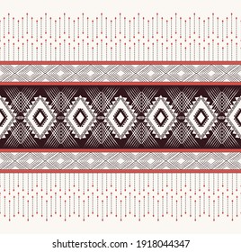 Abstract vector traditional ikat beige color geometric shape seamless pattern background. Use for fabric, textile, decoration elements, wrapping.