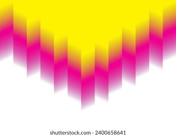Resumen de la transición vectorial de amarillo-púrpura a blanco. Ilustración abstracta. Flecha. Base para el diseño. Patrón vectorial.