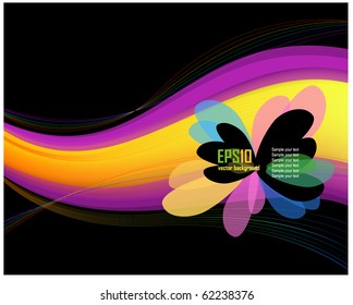 Abstract vector transparent background