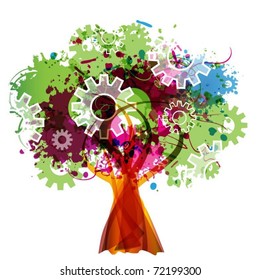 abstract vector tree