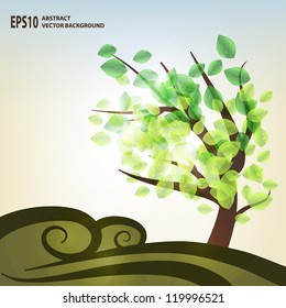 abstract vector tree background