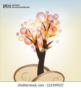 abstract vector tree background