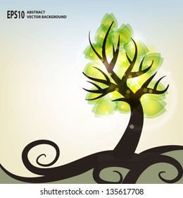 abstract vector tree background