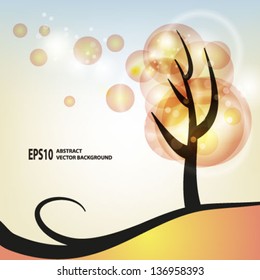 abstract vector tree background