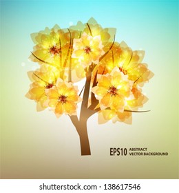 abstract vector tree background
