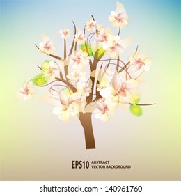 abstract vector tree background