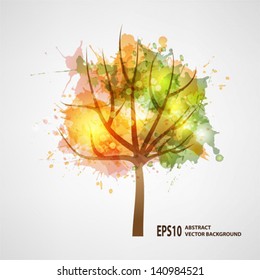 abstract vector tree background