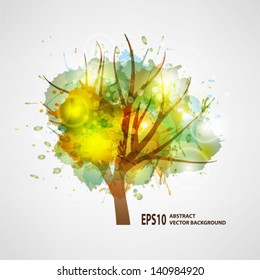 abstract vector tree background