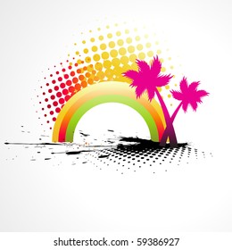 abstract vector tree design illustration