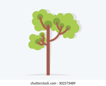 Abstract vector tree illustration.