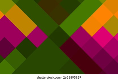 Abstract vector trendy purple multicolored squares pattern. Modern polygonal background. Colorful mosaic