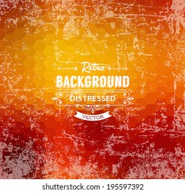 Abstract vector trendy retro multicolored polygonal pattern.