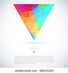 abstract vector trendy scene with polygon item line water colorful abstraction scene colourful numeric glassware ripple clouds trendy graceful site partnership wave relaxed science creative banner dro