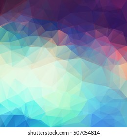Abstract vector triangle background in blue and purple colors