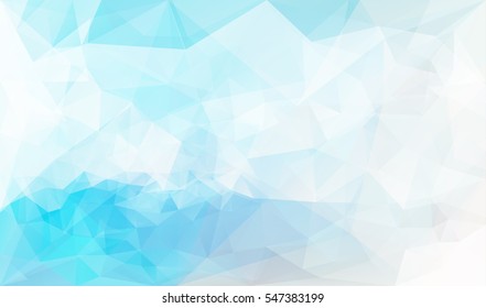 Abstract vector triangle background in blue colors