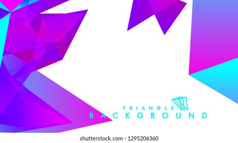 Abstract vector triangle background with colorful gradient. Vector EPS 10. Vector illustration