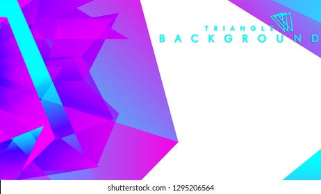 Abstract vector triangle background with colorful gradient. Vector EPS 10. Vector illustration
