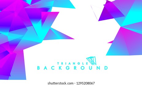 Abstract vector triangle background with colorful gradient. Vector EPS 10. Vector illustration