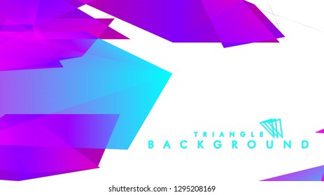 Abstract vector triangle background with colorful gradient. Vector EPS 10. Vector illustration