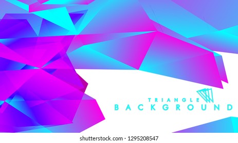Abstract vector triangle background with colorful gradient. Vector EPS 10. Vector illustration