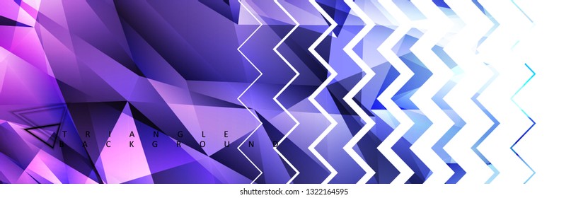 Abstract vector triangle background with colorful gradient. Vector EPS 10. Vector illustration