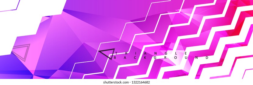 Abstract vector triangle background with colorful gradient. Vector EPS 10. Vector illustration