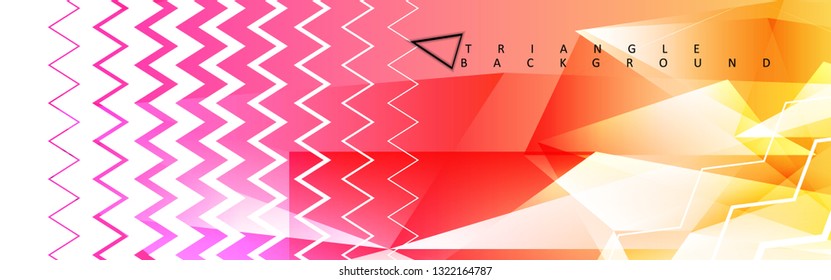 Abstract vector triangle background with colorful gradient. Vector EPS 10. Vector illustration