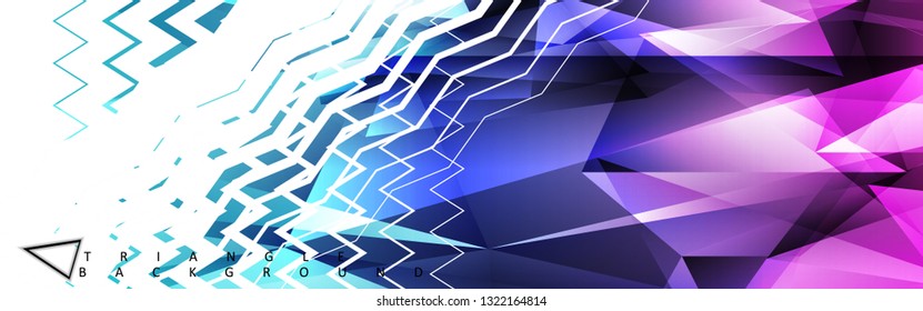 Abstract vector triangle background with colorful gradient. Vector EPS 10. Vector illustration