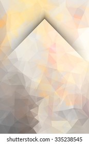 Abstract vector triangle background with mountain silhouette, vertical format