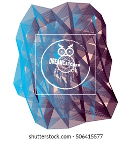 Abstract vector triangle background template for covers, flyers, banners, posters and placards, may be used for presentations and book covers