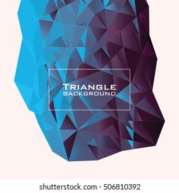 Abstract vector triangle background template for covers, flyers, banners, posters and placards, may be used for presentations and book covers