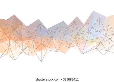 Abstract vector triangle background in yellow and grey