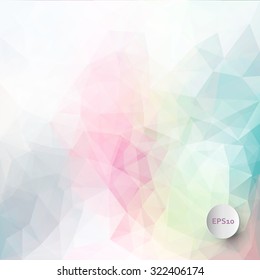 Abstract vector triangle ice background in pastel colors